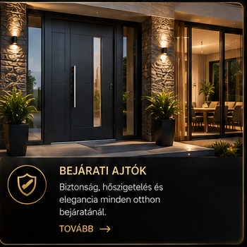 Modern fekete bejárati ajtó